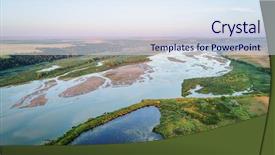  Presentation with aerial - Slides with niobrara river in nebraska sandhill background and a sky blue colored foreground