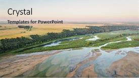  Presentation with aerial - PPT layouts with niobrara river in nebraska sandhill background and a lemonade colored foreground
