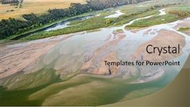  Presentation with aerial - Cool new presentation design with niobrara river in nebraska sandhill backdrop and a mint green colored foreground