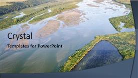  Presentation with aerial - Cool new PPT theme with niobrara river in nebraska sandhill backdrop and a  colored foreground
