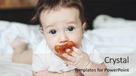  Presentation with cute baby - PPT theme enhanced with nipples - portrait of a cute 4 background and a soft green colored foreground