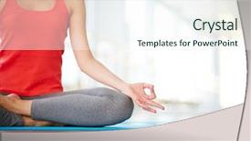  Presentation with female - Presentation theme with beautifu lzinnia flowers background and a tawny brown colored foreground