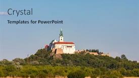  Presentation with castle - Amazing slides having nitra-castle-in-slovak-republic backdrop and a light blue colored foreground