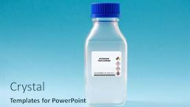  Presentation with glassware - Presentation enhanced with nitrogen-trifluoride-dangerous-poisonous-gas background and a sky blue colored foreground