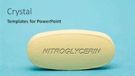  Presentation with pharmaceutical - Presentation theme consisting of nitroglycerin-pharmaceutical-medicine-pills-tablet background and a arctic colored foreground