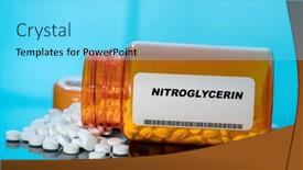  Presentation with spilling - Presentation theme with nitroglycerin-white-medical-pills background and a arctic colored foreground