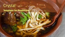  Presentation with taiwan - Presentation design featuring niu-rou-mian-taiwan-famous background and a tawny brown colored foreground