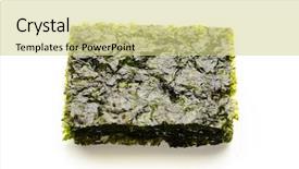  Presentation with seaweed - Amazing PPT layouts having nkri - dried nori seaweed laminaria sheets backdrop and a soft green colored foreground