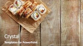  Presentation with salmon fish - Cool new theme with nkri - salmon and smoked eel sushi backdrop and a coral colored foreground