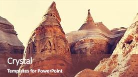  Presentation with big tent - Presentation theme enhanced with nm - kasha-katuwe tent rocks national monument background and a red colored foreground