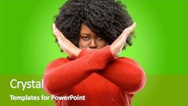  Presentation with bad - Audience pleasing presentation consisting of no - beautiful african woman annoyed backdrop and a crimson colored foreground