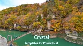  Presentation with cliff - Slide set having no - no hetsuri cliff river background and a ocean colored foreground