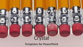  Presentation with graphite - Audience pleasing slides consisting of no 2 graphite pencils isolated on a white desk backdrop and a red colored foreground