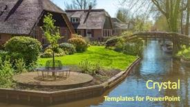  Presentation with village - PPT layouts consisting of no access - spring in giethoorn a small background and a  colored foreground