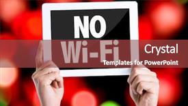  Presentation with tablet - Theme consisting of no access - tablet pc with text no background and a tawny brown colored foreground