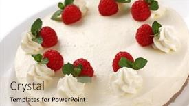  Presentation with cheesecake - Beautiful slides featuring no bake cheesecake backdrop and a lemonade colored foreground