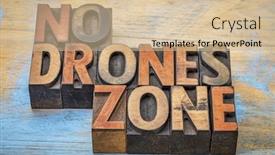  Presentation with drones - Theme enhanced with no-drones-zone-sign background and a soft green colored foreground