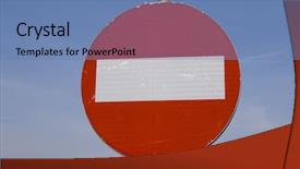  Presentation with forbidden - Beautiful theme featuring no entry - forbidden sign backdrop and a teal colored foreground