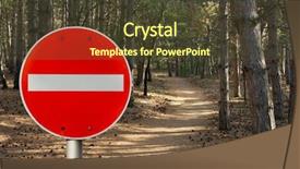  Presentation with path - Audience pleasing PPT layouts consisting of no entry sign in front backdrop and a tawny brown colored foreground