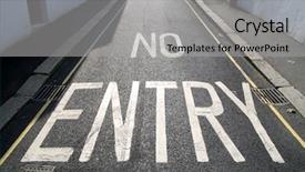  Presentation with way - Presentation theme having no entry written background and a light gray colored foreground