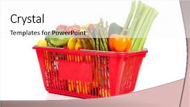  Presentation with hydroponics vegetables hydroponic vegetable - Audience pleasing presentation theme consisting of no food - red shopping baskets with vegetables backdrop and a  colored foreground