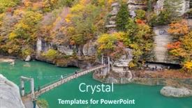  Presentation with cliff - Slides with no-hetsuri-cliff-river background and a ocean colored foreground