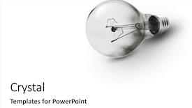  Presentation with idea - Colorful slide set enhanced with no idea symbol -a blown backdrop and a white colored foreground