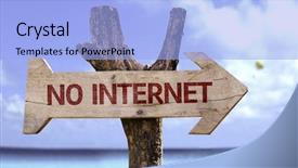  Presentation with internet - Theme with no internet wooden sign background and a light blue colored foreground
