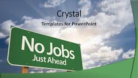  Presentation with green - PPT theme with no jobs green road sign background and a seafoam green colored foreground