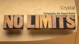  Presentation with inspirational abstract - Presentation design featuring no-limits-inspirational-word-abstract background and a yellow colored foreground