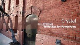  Presentation with brick wall - Cool new slides with no-loitering-stencled-onto backdrop and a coral colored foreground