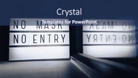  Presentation with retail - PPT theme enhanced with no-mask-no-entry-covid background and a ocean colored foreground