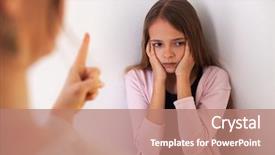  Presentation with communicate - Presentation theme having no more lecture - teenager girl background and a coral colored foreground