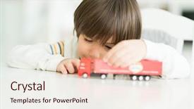  Presentation with mining truck shovel - Cool new presentation theme with no name truck toy backdrop and a lemonade colored foreground