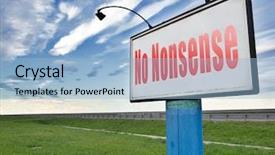  Presentation with cut - PPT theme having no nonsense common sense reality background and a light blue colored foreground