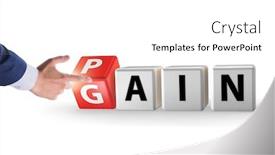  Presentation with pain - Presentation design having no-pain-no-gain-concept background and a white colored foreground