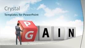  Presentation with pain - Presentation design enhanced with no-pain-no-gain-concept background and a sky blue colored foreground