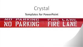  Presentation with fire warning - Theme having no-parking-fire-lane-red background and a white colored foreground