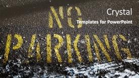  Presentation with asphalt - Amazing PPT layouts having no-parking-sign-on-asphalt backdrop and a tawny brown colored foreground
