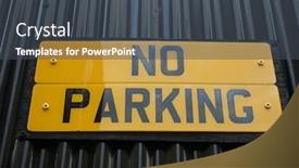  Presentation with sign disabled parking - Presentation with no-parking-sign-on-license background and a dark gray colored foreground