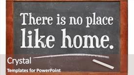  Presentation with proverb - Audience pleasing PPT layouts consisting of no place like home proverb backdrop and a tawny brown colored foreground