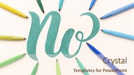  Presentation with white and green - Amazing theme having no printing - green hand drawn phrase no backdrop and a cream colored foreground