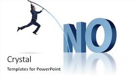  Presentation with biomaterial neuroscience science word - PPT theme consisting of no risk - businessman vaulting over word no background and a white colored foreground