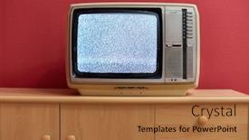  Presentation with noise - Presentation design featuring no-signal-just-noise background and a red colored foreground