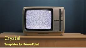  Presentation with signal - PPT theme featuring no-signal-just-noise background and a tawny brown colored foreground