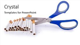  Presentation with cigarettes - Amazing slide deck having no smoking - antismoking concept with cigarettes backdrop and a white colored foreground