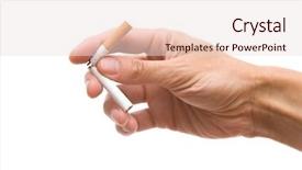  Presentation with waiter hand in white glove - Amazing slides having no smoking - cigarette in a hand backdrop and a lemonade colored foreground