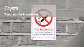  Presentation with smoking - Cool new PPT theme with no smoking sign backdrop and a gray colored foreground