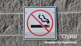  Presentation with smoking - Beautiful slides featuring no smoking sign backdrop and a gray colored foreground