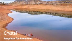  Presentation with stand - PPT layouts enhanced with no snow and low water background and a coral colored foreground